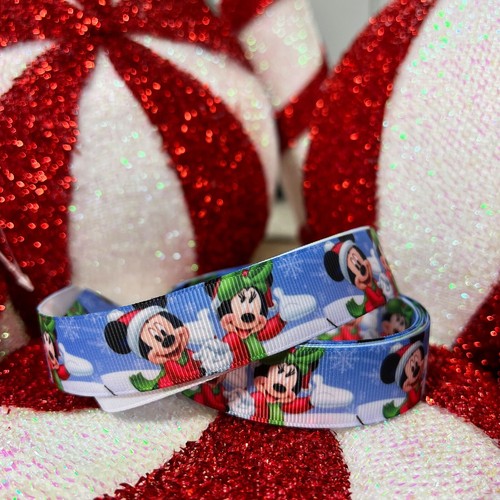 Christmas Cake Cartoon Grosgrain Red Glitter Ribbon For Cakes, Gift Wrap, Bows - Picture 11 of 37