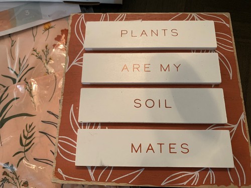 Gardening Supply Bundle / Lot Gloves & Apron Cute Wall Plaque Micro greens - Picture 3 of 9