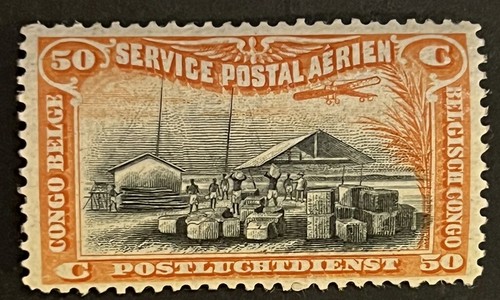 Travelstamps: Belgian Congo Air Mail Stamps #42 - 50c Mint MNH OG - Picture 2 of 5