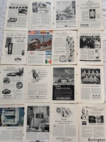 Lot 55 Advertising Print Ad 30's 1940's WWII Travel Household Industrial Hormel - Picture 4 of 6