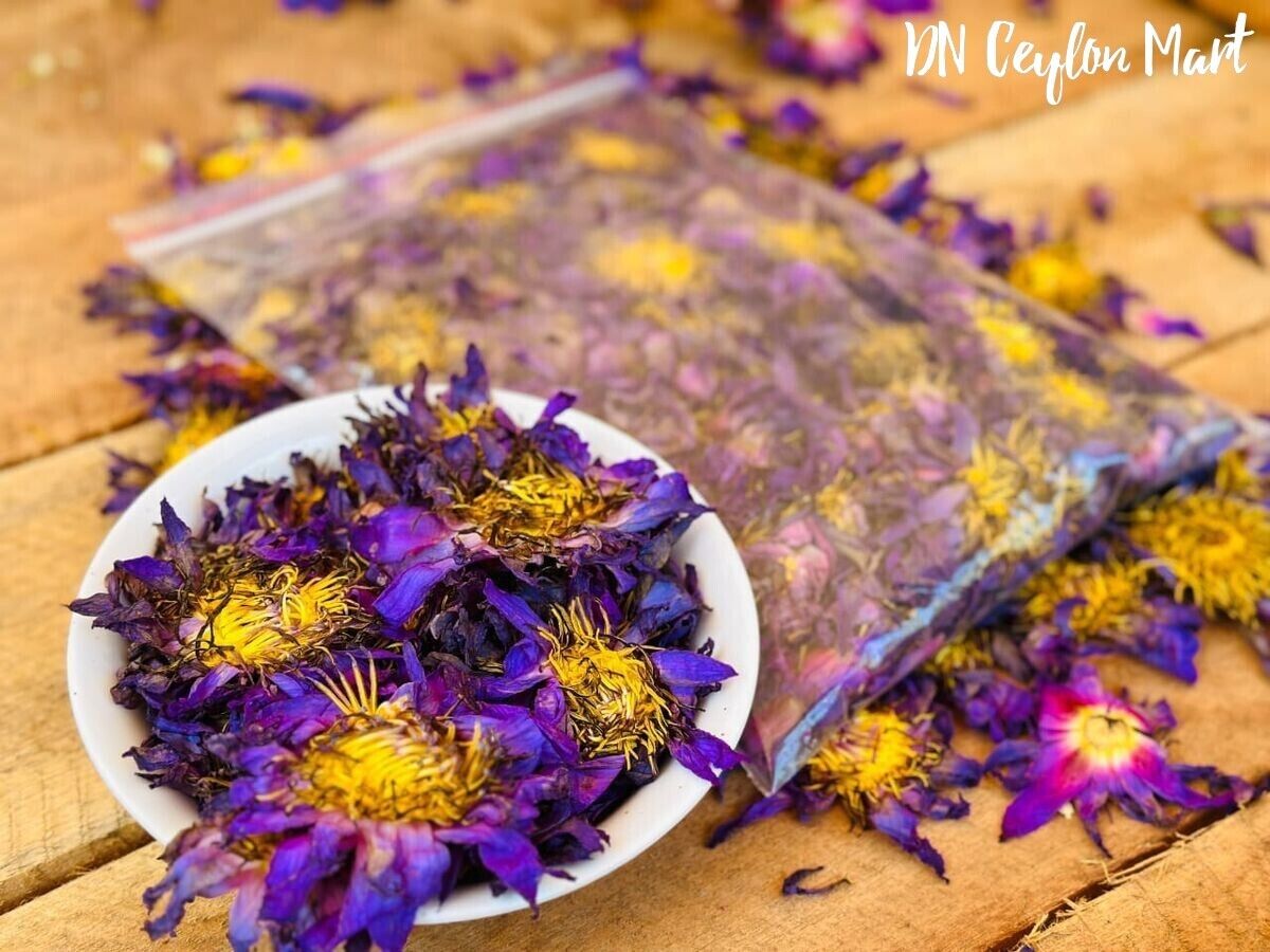 Natural BLUE LOTUS Nymphaea Caerulea Dried Flower Organic