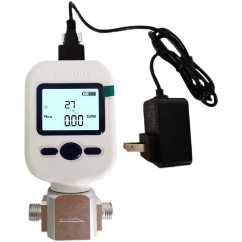 Misuratore di portata gas digitale massa gas aria azoto ossigeno portata misuratore 0-100L/min - Foto 2 di 10