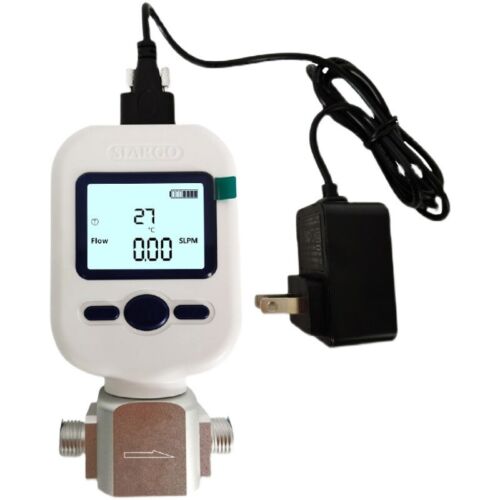 Digital Gas Mass Flow Meter Air Argon Nitrogen Oxygen Flow Rate Meter 0-100L/Min - Picture 1 of 10