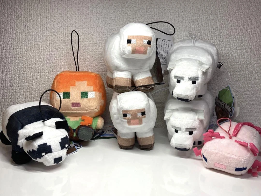 Minecraft Plush lot of 7 Set sale Games character Goods panda Alex