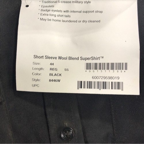 Blauer Short Sleeve Wool SuperShirt, Women's Size 44 - Black - Picture 5 of 12