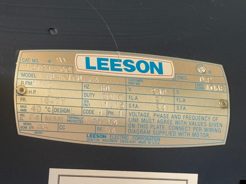 Endless Pools EP3 Hydraulic Power Unit 5HP Leeson Motor - Picture 9 of 11