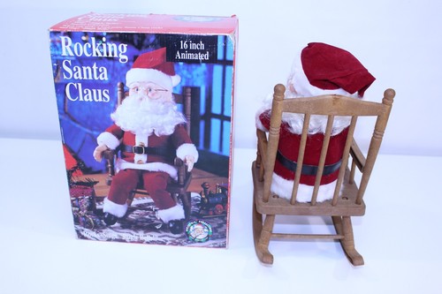 Vintage Gemmy Dondolo Babbo Natale Movimento Natalizio Animato 16" Motion-ette 1991 - Foto 4 di 18