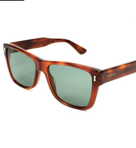 GUCCI Unisex Square Havana Brown Sunglasses New In Case! - Picture 2 of 6