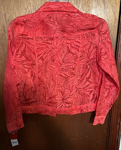CHOICES Red Light Weight Geometric Jacket Size Small - Picture 4 of 5