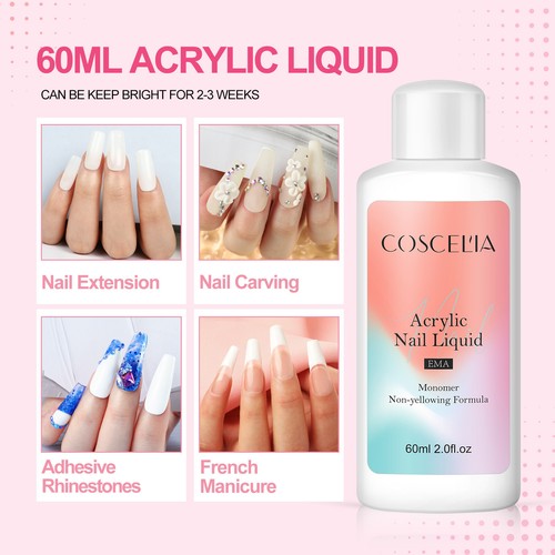 Gel Nail Polish Kit with UV Nail Lamp Acrylic Nail Powder Liquid Monomer Set - Picture 9 of 19