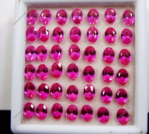 AAA 7x5 mm zaffiro rosa ceylon naturale taglio pietra preziosa ovale sfusa lotto 15 pezzi - Foto 4 di 7