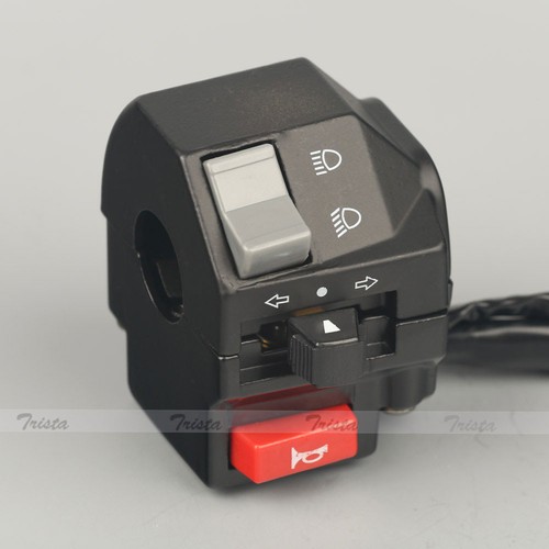 Faro de control de manillar de motocicleta 7/8" interruptor de arranque eléctrico 12V #J7 - Imagen 5 de 12