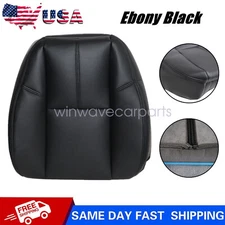 Driver or Passenger Top Leather Seat Cover Black For 2007-2014 Chevy Silverado
