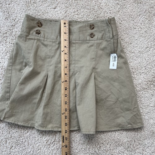 Old Navy Girls Uniform Skorts XL 14 Skirt Shorts Kaki Brown Pleated NWT - Picture 5 of 10
