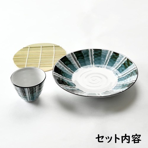 SETOMONOHONPO Japanese Soba Plate Colander Bamboo Sobachoko Cup Yakumi 3pcs NEW - Picture 24 of 49