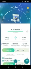 Pokemon Shiny Castform (Snowy) GO - TRA'DE 20k Dust - Read item Description