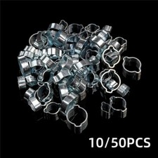 10/50PCS Double Ear Clamp O Clips Air Silicone Petrol Water Fuel Hose Pipe Clip