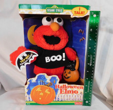 11" Vintage Talking Halloween Elmo Plush in Box Sesame Street 1997 - Needs Batt