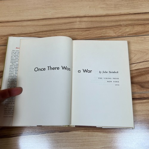 RARE NICE Once There Was a War by John Steinbeck, 1st Edition, 1958 Dust Jacket - Picture 13 of 19