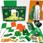 Ireland St Patrick's Day Irish Beanie Scarf Cap Flag Bunting Sticker Pin Party
