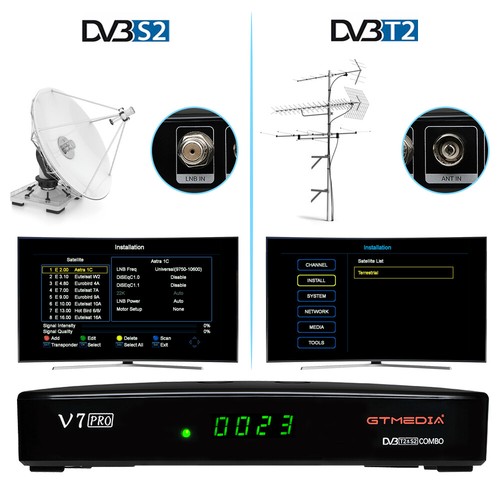 DVB-S2X/T2 ASTRA Sat Receiver Deutsche Senderliste Full HD Digital PVR USB WiFi - Bild 4 von 12