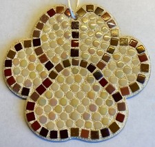 Mosaic Craft Kit for Kids/Adults Paw Brown Cream Easy Make No Tools (K1)