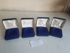 Coin Boxes Blue Presentation Display Case Storage Blue Colored Collectable Boxes