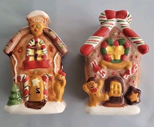 Set of Gingerbread House Salt and Pepper Shakers, Christmas