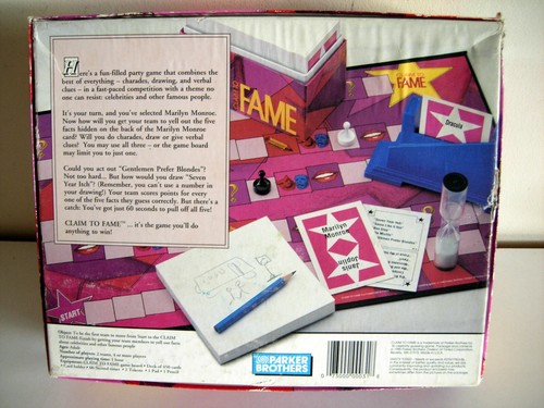  Claim To Fame Board Game - Parker Brothers 1990 - Complete - Vintage - Picture 6 of 9