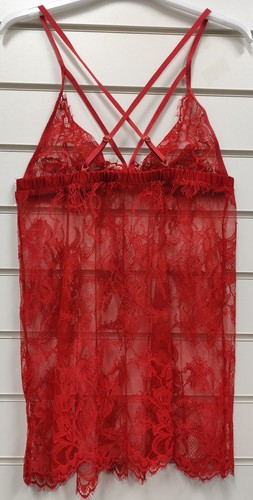 ANN VERANOS DAMAS ENCAJE CON SATÉN CHEMISE SLIP UK TALLAS 8-18 NEGRO ROSA ROJO - Imagen 2 de 5