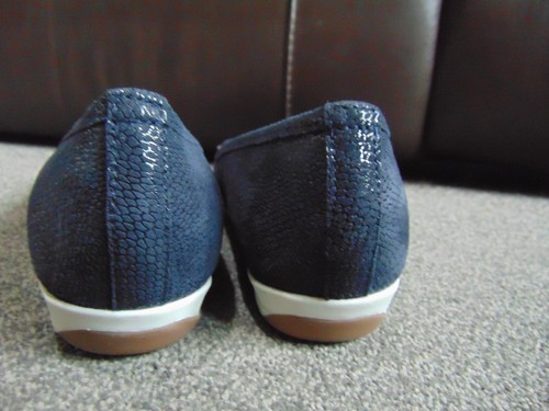 Ladies VAN-DAL Medford Blue Suede Sesame Pebble Print Flat Pumps Size 39 UK 6 - Picture 6 of 15