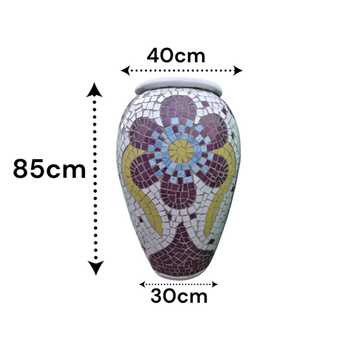 La Flora | Blumentopf Übertopf Blumenkübel Pflanzkübel Pflanzgefäß Mosaik topf - Bild 4 von 15