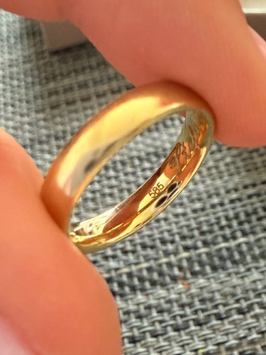 585 Gold Ring | Gelbgold | 14 Karat | Ehering von Christ | 2,94 g | mit Gravur - Bild 2 von 9