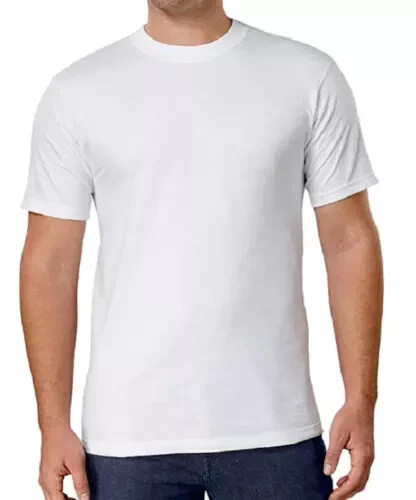 Camiseta interior Kirkland Signature para hombre cuello redondo paquete de 6, blanca, talla mediana - Imagen 3 de 3