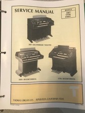 Thomas Organ Model 287 - 1776- 2001 Service manual
