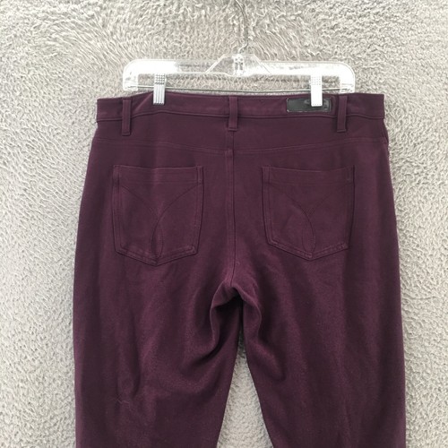 Calvin Klein & Co Trouser Pants Womens 16 Purple Tapered Leg Mid Rise Zip Fly - Picture 10 of 13