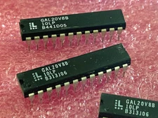 40pc LATTICE GAL20V8B-10LP GAL20V80 RE-PROGRAMMABLE CPLD IC, DIP-24 PACKAGE