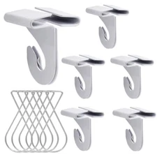 Pairs Drop Ceiling Hooks for Hanging, Heavy Duty Ceiling Hanger, Metal 6 White
