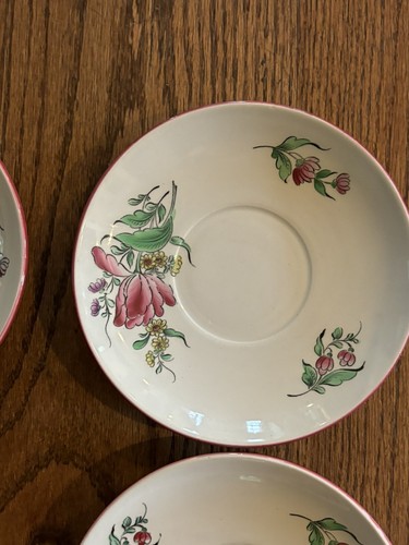 K&G Luneville France Set Of 6 Floral Plates 7 Inch - Picture 5 of 10