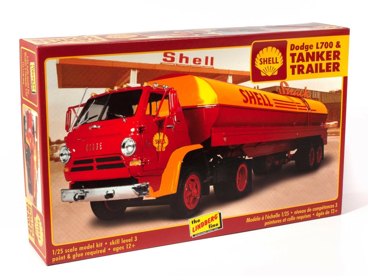 1:25 LINDBERG *SHELL OIL* Dodge L700 COE Fuel Tanker Semi