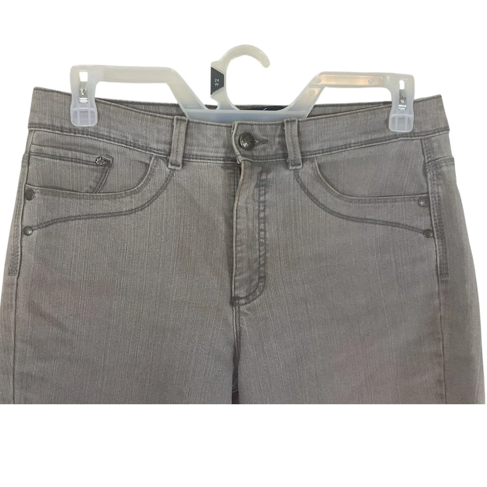 Pantalones cortos de jean grises para mujer Gloria Vanderbilt The Perfect Fit talla 12 Foto 3 de 4