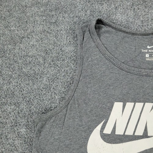 Nike Tank Top Shirt Men's Medium Gray Logo Graphic Sleeveless Pullover Adult M - Picture 5 of 13
