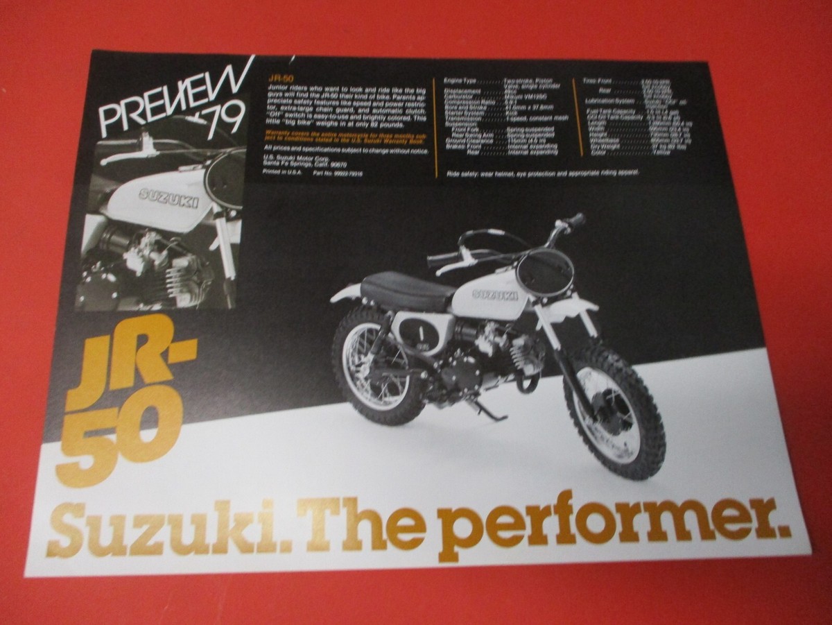 【ad】 NOS NEW OEM ORIGINAL SUZUKI BROCHURE 1979 OR50 JR50 | eBay