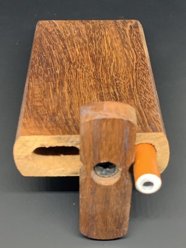 1 HITTER POCKET SMOKE WOODEN FLOWER 4" DUGOUT BOX SET SMOKING TOBACCO PIPE STASH - Picture 2 of 12