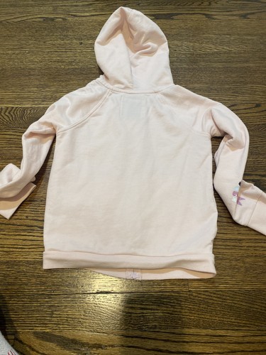 Girls Sonoma Hoodie Size 6 pink glitter star and heart zip up zipper - Picture 6 of 6