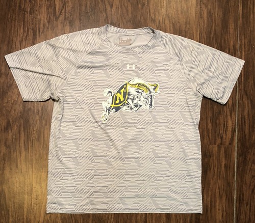 Under Armour Navy Midshipmen Football T Shirt Men’s Adult Large Loose NCAA Navy - Picture 3 of 8