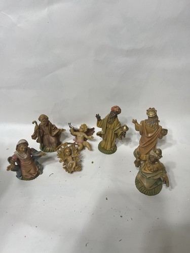 Vtg Nativity Wooden Crèche Musical Manger Made In Italy. - Picture 14 of 21