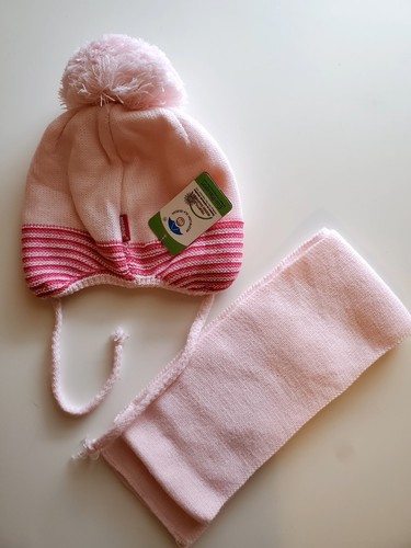 Fall Winter Knit Hat Beanie And Scarf Set Toddler Girl 12 Months-3 Years Old - Picture 3 of 5