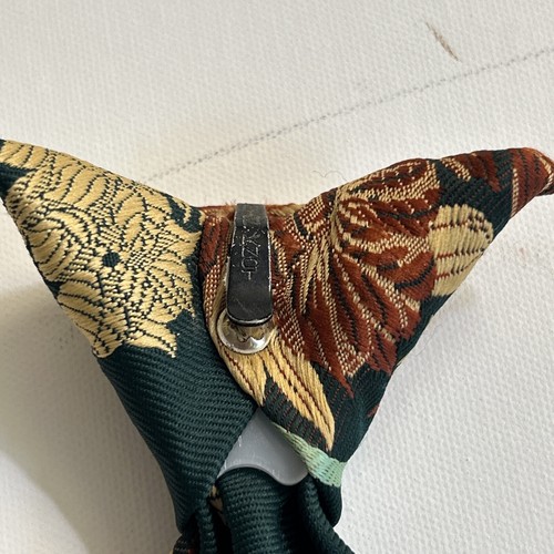 Vintage Neckties Lot of 2 Wide Clip On & Classic Green Gold 100% Polyester - Picture 5 of 13