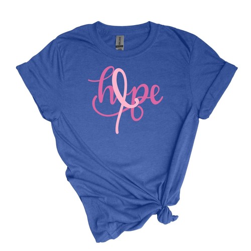 Hope Tee - Pink Ribbon Breast Cancer Adult Unisex T-shirt - Picture 56 of 81